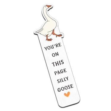Imagem de Silly Goose Gag Gifts Marcadores de livro engraçados para leitura, mulheres, homens, presentes bobos para amantes de livros, mulheres, acessórios de leitura para leitores, amantes de animais, leitor