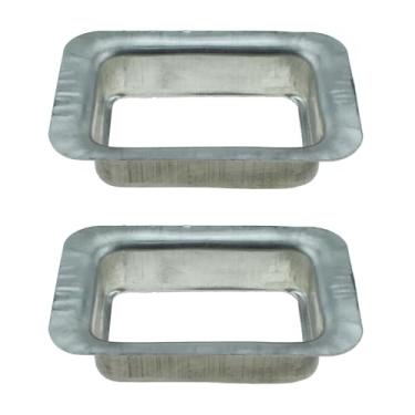 Imagem de RLECS 2 peças de conexão de tubo de drenagem de tubo de drenagem 5 x 7,6 cm de liga de alumínio prata saída de tubo de água da chuva adequada para atualizar sistemas de drenagem de telhados