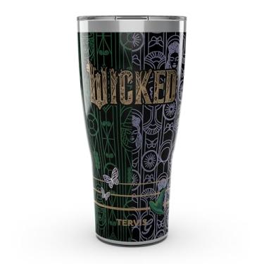 Imagem de Tervis Traveler Wicked: For Good - copo de viagem com isolamento triplo dourado mantém as bebidas frias e quentes, 850 g, aço inoxidável