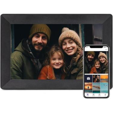 Imagem de Porta-retratos digital Uhale 10,1 polegadas WiFi 16GB HD Touch - Glusi