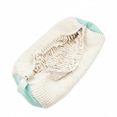 Imagem de Saco de Lavagem para Tênis e Sapatos com Zíper Reforçado, Malha Protetora para Máquina de Lavar (Branco)