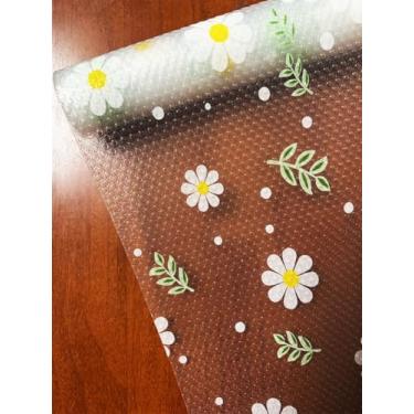 Imagem de Forros de geladeira forro de prateleira antiderrapante para armários de cozinha, forros de gaveta não adesivos para cômodas, forro à prova d'água, fácil de limpar, cortar e colocar plano. Padrão de