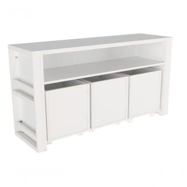 Imagem de Rack Com Baús Infantil E Porta Livros Larissa 100% Mdf