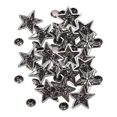Imagem de Estrela rebites parafuso prisioneiro liga leathercraft botões 50 conjuntos 16mm diy acessórios para cinto bagagem roupas decorações arma cor durável