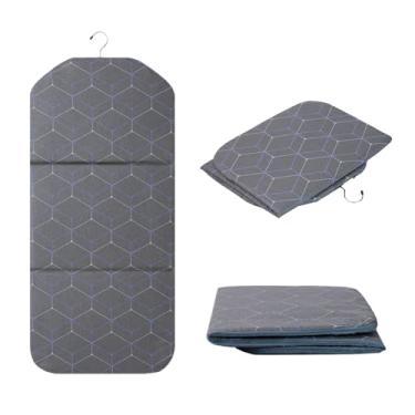 Imagem de Singpotool Tapete de passar a ferro dobrável para superfícies planas, tábua de vaporizador de pendurar para roupas, almofada de vaporizador