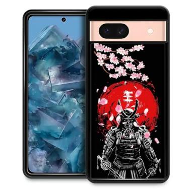 Imagem de FKBRCL4U Capa para Google Pixel 8A, Sakura Samurai Japonês Padrão Gráfico Menina Menino Silicone Macio Acrílico Proteção contra Choque para Google Pixel 8A