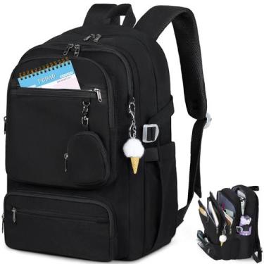 Imagem de Mochila para laptop RAINSMORE 15,6" impermeável  preta