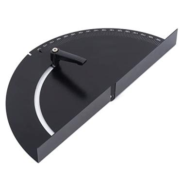 Imagem de Fafeicy Dispositivo Elétrico de ângulo Variável, Braçadeira de ângulo Preto de Ferro, Design de Parafuso Ajustável, Escala Clara, Leitura Precisa, para Ferramentas de Marcenaria (Transferidor 180°)