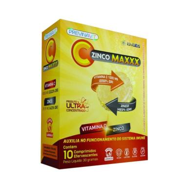 Imagem de Previnavit C Zinco Maxxx Idn Labs - Caixa Com 10 Comprimidos Efervescentes - Sabor Laranja-Unissex