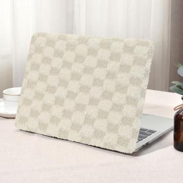 Imagem de Seorsok Capa compatível com MacBook Air de 13 polegadas 2022 2021 2020-2018 versão A1932 A2179 M1 A2337, capa rígida de plástico e capa de teclado, pelúcia cáqui