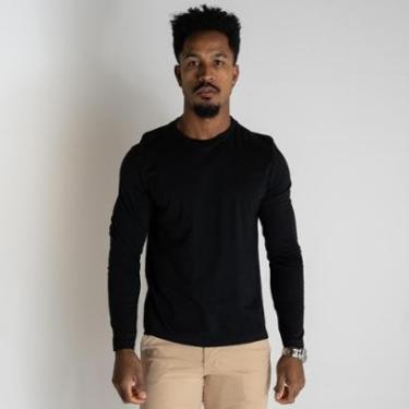 Imagem de Camiseta Ellus Manga Longa Preta-Masculino