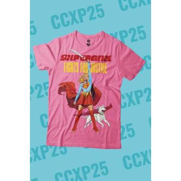 Imagem de Camiseta DC Comics Supergirl Fights For Justice - Piticas, GG, Rosa, U