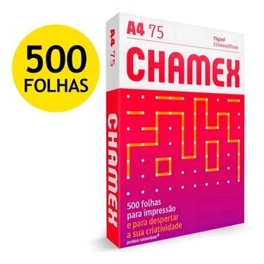 Imagem de Papel Sulfite A4 Chamex Resma 500 Folhas 75G 210Mmx297Mm Bra