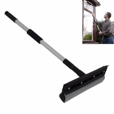 Imagem de KIT 2 Unidades Limpador de Vidros Rodo Mágico com Cabo Telescópico para Janelas e Sacadas