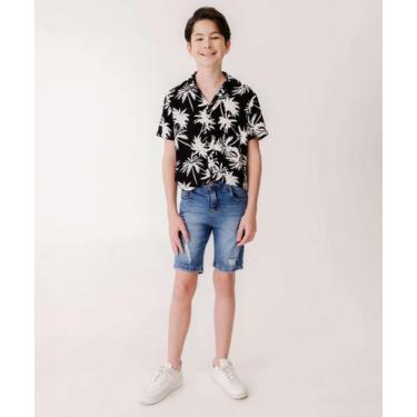 Imagem de Bermuda Juvenil Jeans Bolsos Puídos Tam 10 a 16-86138 - MARISA, 14, Je