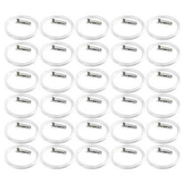 Imagem de 30 pacotes de emblemas de botão de acrílico transparente com alfinetes DIY chaveiro de foto em branco moldura transparente crachá para crachás personalizados, etiquetas de nome, artesanato, lembranças