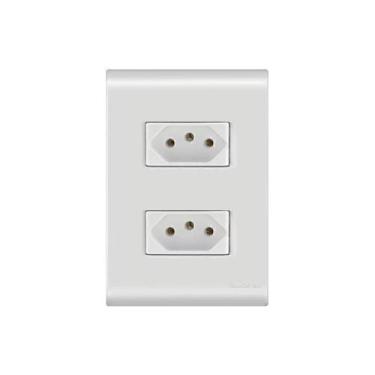 Imagem de Conjunto 4x2 2 Tomadas 2p+t 20a/250v Liz Tramontina - Branco