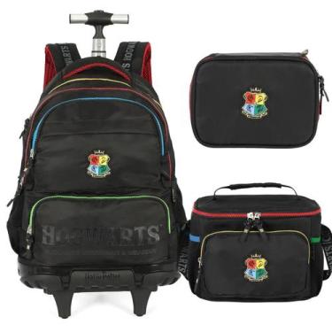 Imagem de Kit Mochila De Rodinha Lancheira Estojo Bolsa Harry Potter - Luxcel, P