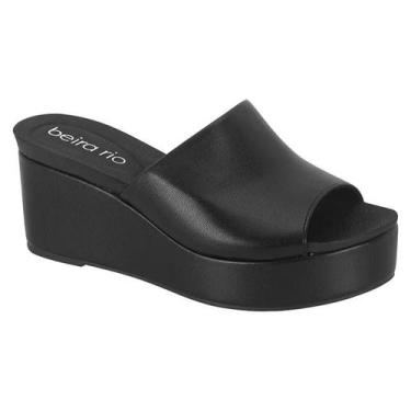 Imagem de Sandália Beira Rio Feminina Tamanco Anabela Plataforma Conforto -, Pre