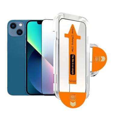 Imagem de Pacote com 2 protetores de tela para iPhone 16e/13/13 Pro/14, vidro temperado duplo inquebrável [fácil instalação] [dureza 9H] [99,99% HD] [compatível com capas] para Apple 13 Pro/13/14/16e 6,1