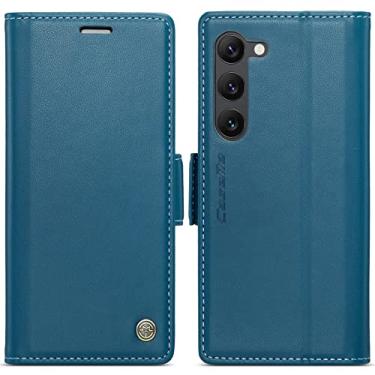 Imagem de WJXEXRS Capa carteira para Samsung Galaxy S23, elegante capa flip de couro PU com [bloqueio RFID] [suporte para cartão] [função de suporte] capa protetora à prova de choque para Samsung Galaxy S23 6,1