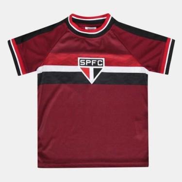 Imagem de Camiseta São Paulo Tri Juvenil - Bordo e Preto - Spr, 8