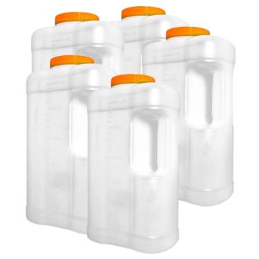 Imagem de KIT 05 UNIDADES - Coletor de Urina 24 Horas Translúcido 3 Litros com Alça Graduado