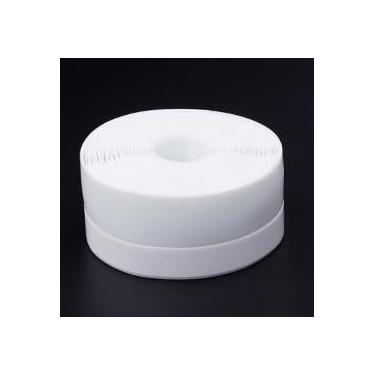 Imagem de Fita de silicone para remoção de clima com vedação de 16,5 m, fita de isolamento de rascunho, à prova de intempéries, à prova de som, para porta ou janela, banheiro, duche, aberturas de vidro (branco