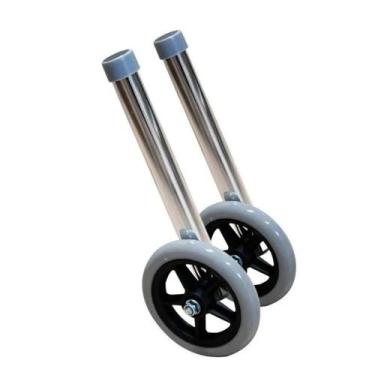 Imagem de Par De Rodas Para Andador D10 Dobrável Articulado Dellamed