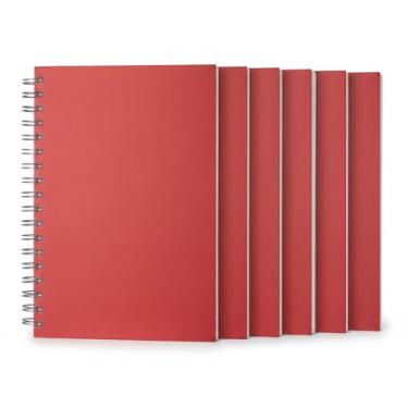 Imagem de Caderno Planner Espiral com Capa Rígida em Percalux, 90 Folhas Brancas, Formato 24x18,5x1,5cm, Gestão de Rotina com Calendários 2025-2028 (5, Vermelho)