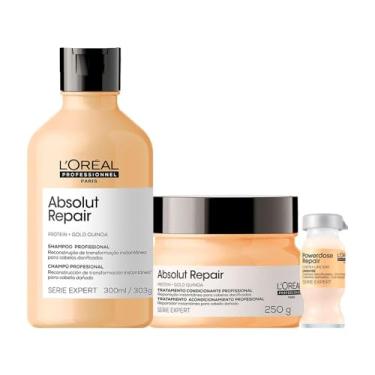 Imagem de Kit L'oréal Absolut Repair Gold Quinoa - 3 Produtos