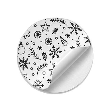 Imagem de Ladrilho Decorativo de Cerâmica Natalino com Estampa de Estrelas e Flocos de Neve