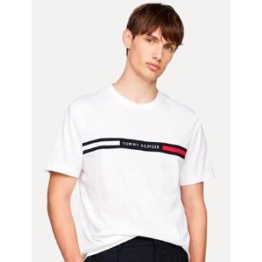 Imagem de Camiseta Tommy Hilfiger Masculina Chest Insert Logo Branca-Masculino