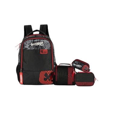 Imagem de Kit Enaldinho Mochila Costas + Lancheira + Estojo Box Triplo