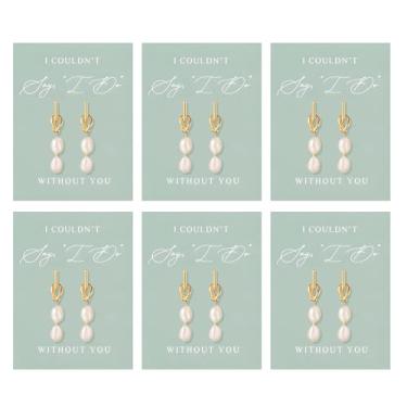 Imagem de Brincos de dama de honra para mulheres, verde sálvia, vestidos de dama de honra, joias de dama de honra, Large, Zinco, Sem pedra preciosa