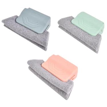 Imagem de MTQY Conjunto de escovas de limpeza de trilhos de janela de 3 peças de material PP adequado para linhas de reboco de azulejos, ripas venezianas, saídas de ar condicionado de carro