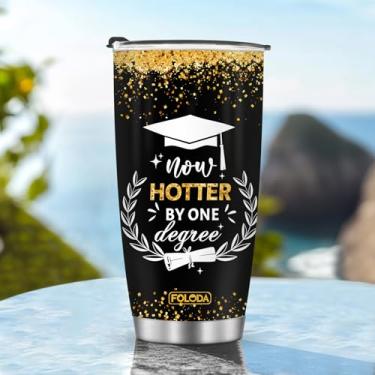 Imagem de Copos isolados Caneca Copo Aniversário Ano Sênior Formatura Temporada Presentes de Natal para colegas de classe Quartos Estudantes Professores Meninos Meninas Homens Mulheres Filha Alça Fria Gelado