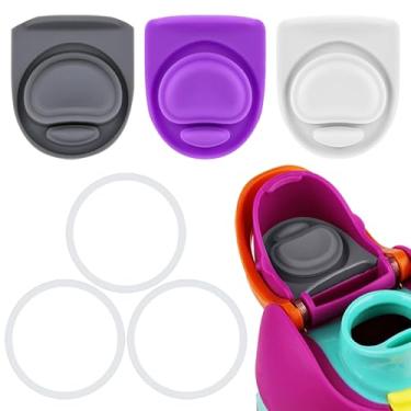 Imagem de ZONBBEE 3 peças de rolha de substituição e 3 peças de anel de vedação O compatíveis com Owala FreeSip 680 g, tampa de vedação superior de garrafa para Owala 16/19/24/32/1,134 g tampa de boca