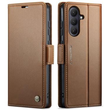 Imagem de owlhold Capa carteira para Samsung Galaxy S26, capa magnética flip, bloqueio RFID, 3 porta-cartões, suporte, couro PU moderno, capa de telefone TPU à prova de choque para Samsung Galaxy S26 6,2