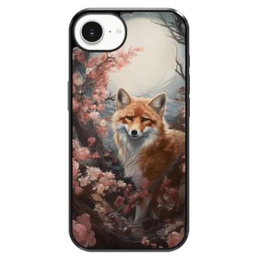 Imagem de Jeuloth Capa para iPhone 16e - Capas de telefone projetadas com raposa celestial em flores - Capas de telefone TPU - Proteção contra quedas