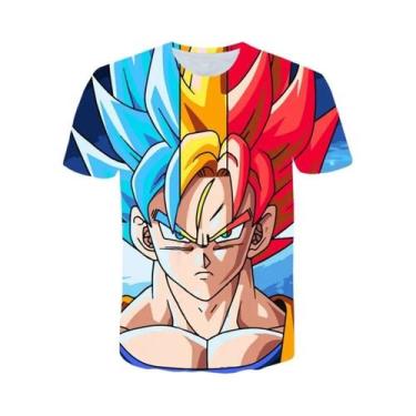 Imagem de Camiseta Dragon Ball Son Goku Vegeta Para Adultos E Crianças, Manga Cu