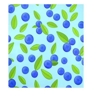 Imagem de CEBUGI Capa de ímã de lava-louças de folhas de mirtilo decorativas para lava-louças 58 x 66 cm decalque de painel de geladeira para decoração de cozinha doméstica