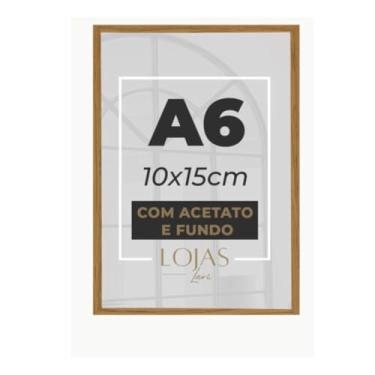 Imagem de Kit 3 Molduras Porta Retrato A6 10x15cm Acetato Quadros Foto (Marrom)