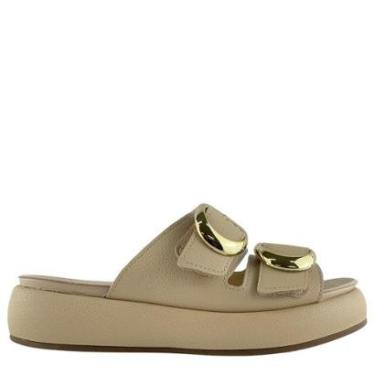 Imagem de Tamanco Piccadilly Feminino com Fivela Dupla Dourada-Feminino