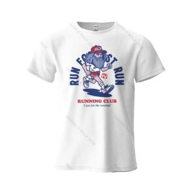 Imagem de Camiseta Gráfica Oversized De Algodão Para Corrida Masculina, Tops De 