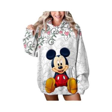 Imagem de Moletom Feminino Com Capuz E Estampa Do Mickey Mouse Da Disney, Mangas