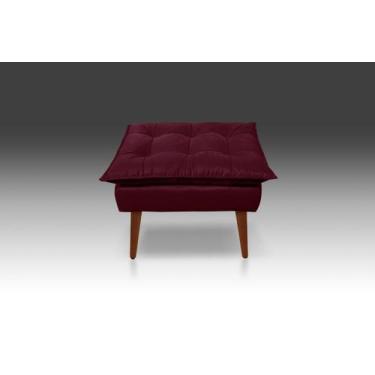 Imagem de Puf Opala Suede  Bordô- Modena Decor - CASA DA POLTRONA
