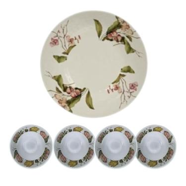 Imagem de Tigelas Melamina Plastica Resistente Saladeira 28cm Bowls Cumbuca Salada Aperitivos Sobremesa