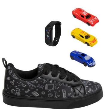 Imagem de Tênis Infantil Masculino Casual Colegial CM Gamer Leve Confortável Men