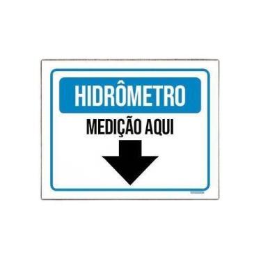 Imagem de Kit 10 Placa Sinalização - Hidrômetro Medição Aqui - Sinalizo.Com